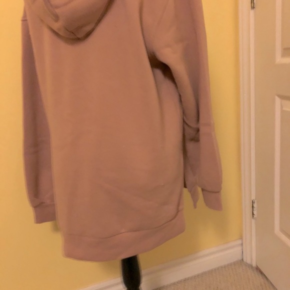 Rose Large H&M hooded sweatshirt with side slits - Picture 4 of 5